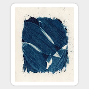 Leaves Cyanotype. Sticker